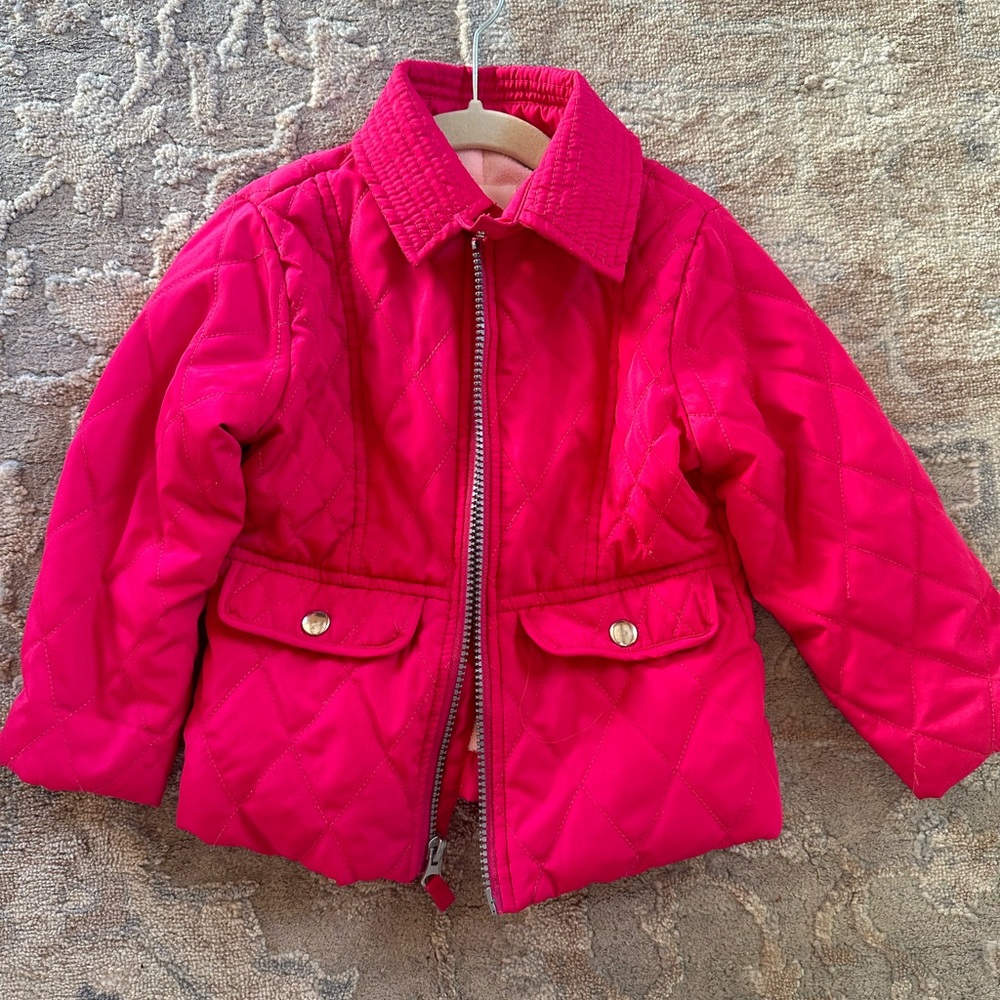 SOLD **** Hot Pink Toddler Inside Fleece Jacket